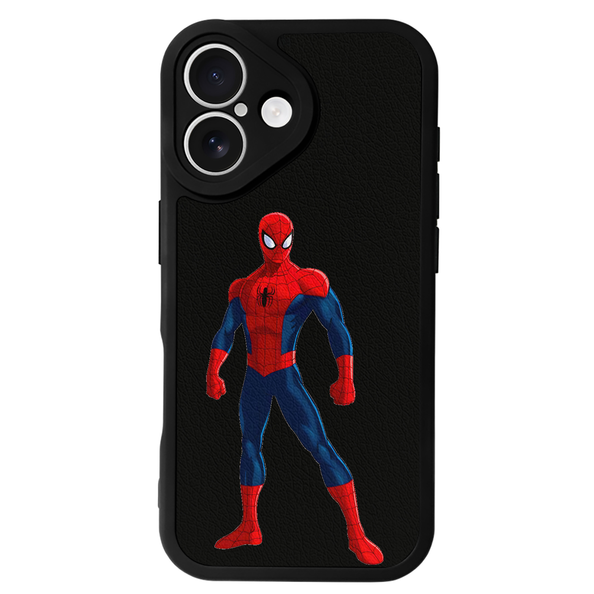 Spider Man スパイダーマン 【iPhone 16シリーズ対応】シリコンスマホケース（レザー調） 材質：シリコン